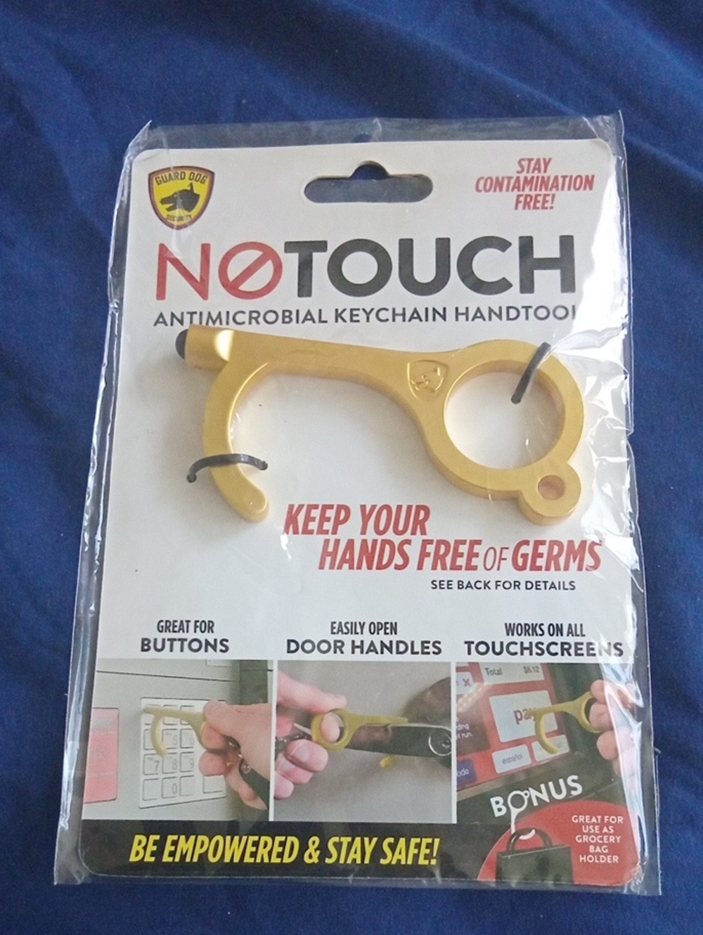 Antimicrobial Keychain Handtool - Gold